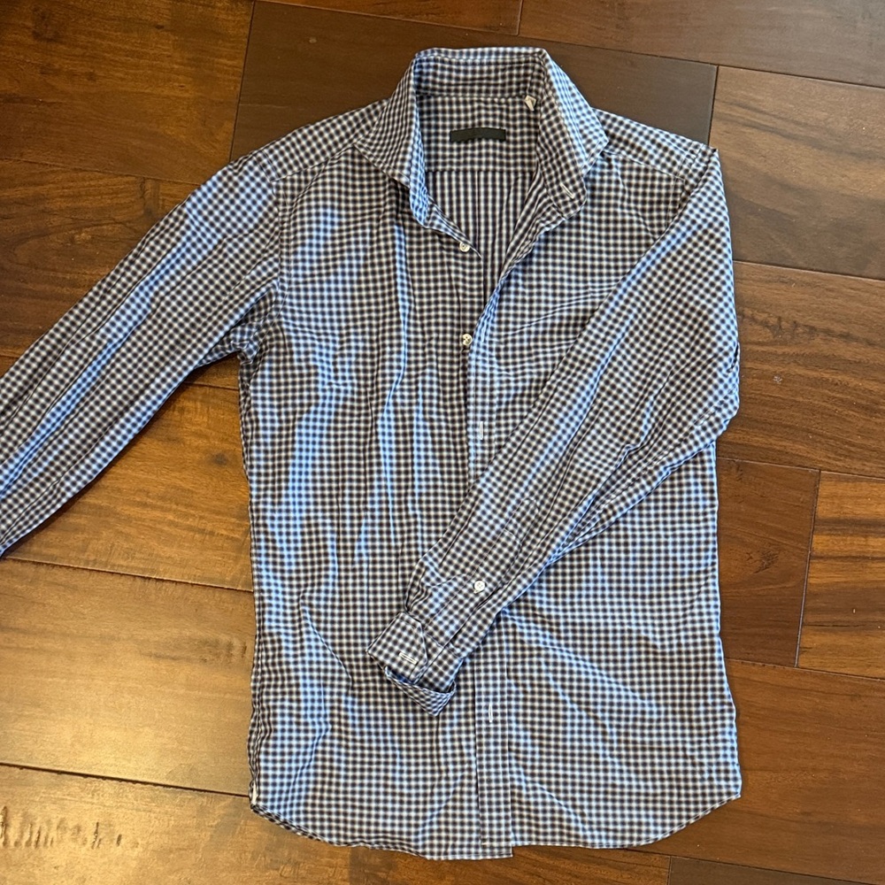 Ari Italian Men’s Dark Purple Checkered Shirt